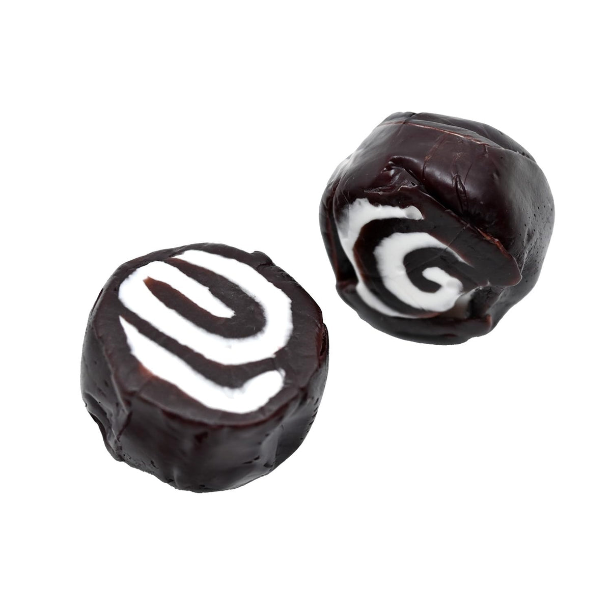 Taffy Delight Black Licorice Swirls Salt Water Taffy 16oz Jar