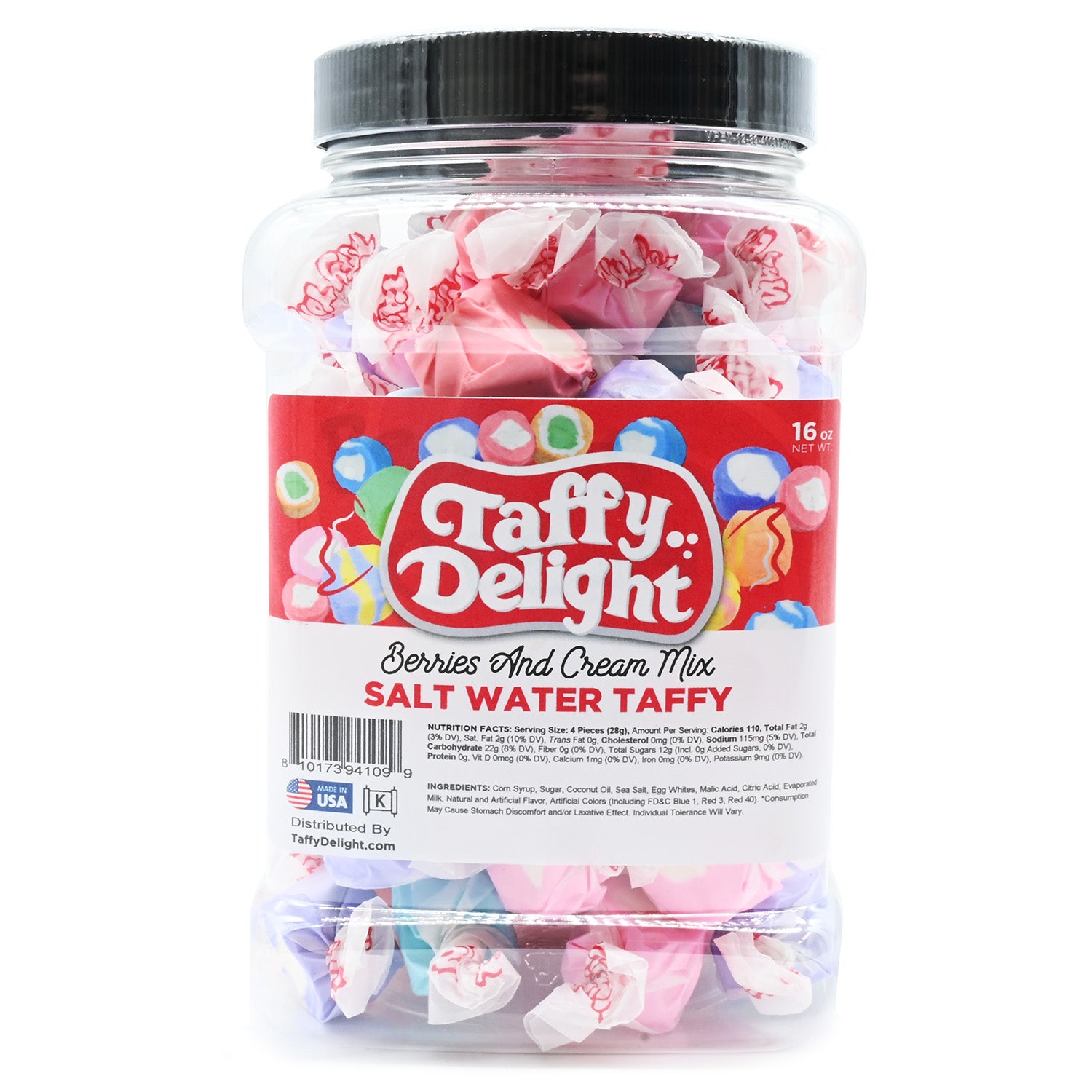 Taffy Delight Berries and Cream Mix Salt Water Taffy