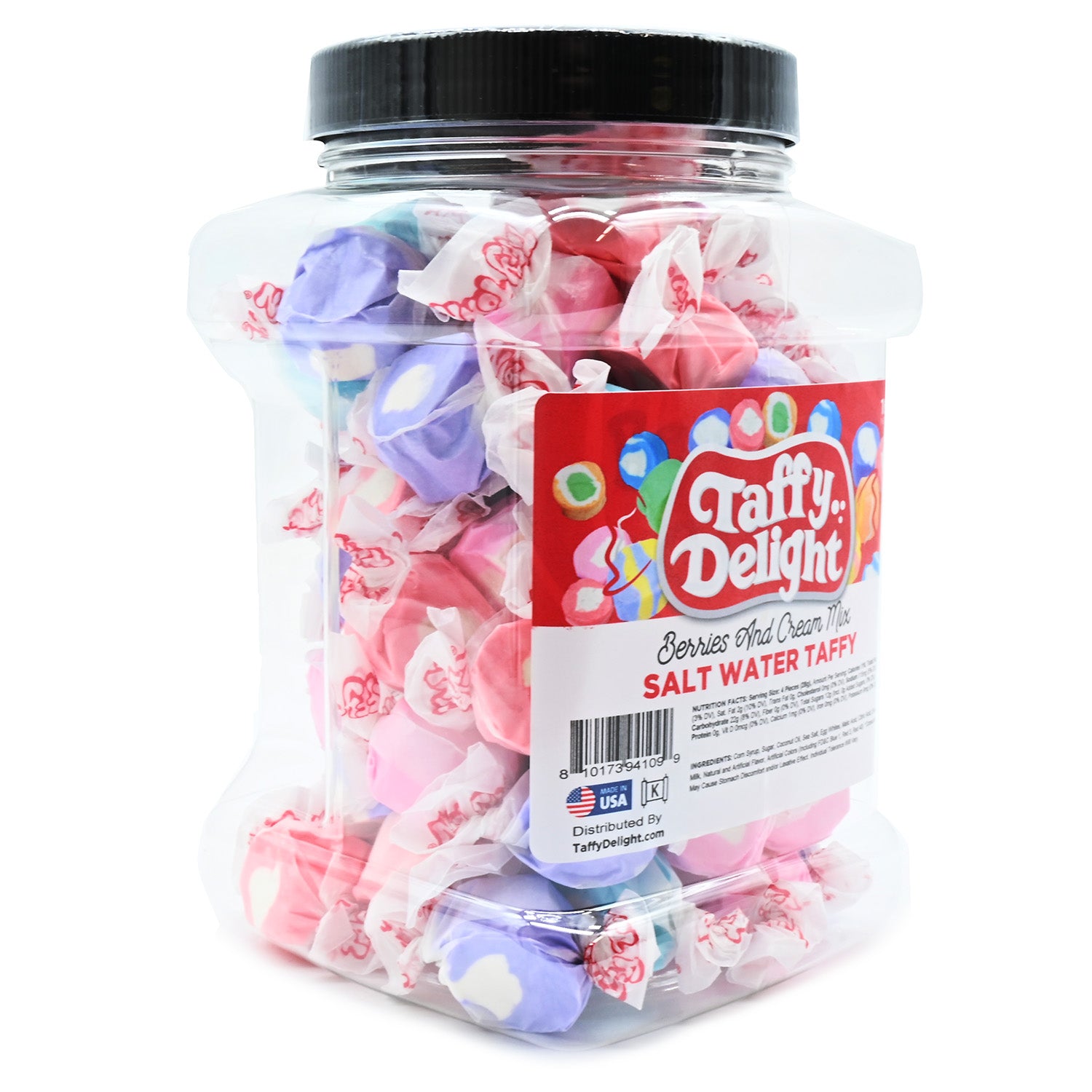 Taffy Delight Berries and Cream Mix Salt Water Taffy