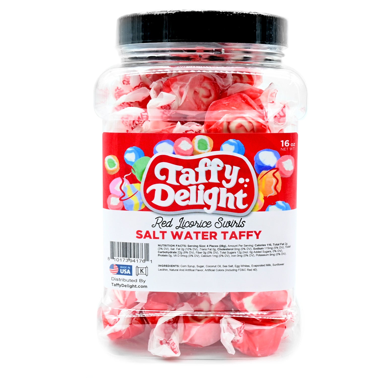 Taffy Delight Red Licorice Swirls Salt Water Taffy