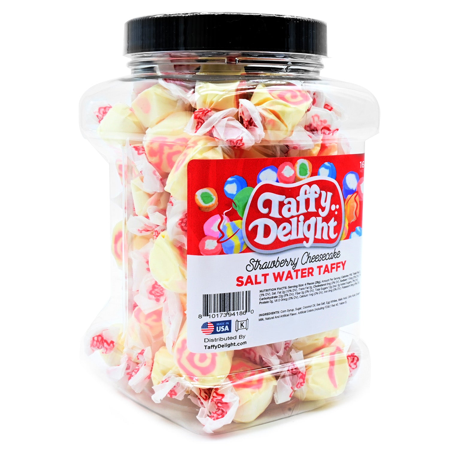 Taffy Delight Strawberry Cheesecake Salt Water Taffy