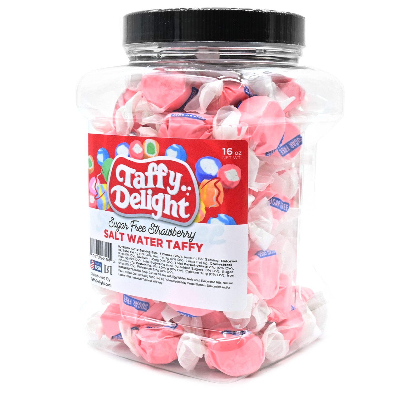 Taffy Delight Sugar Free Strawberry Salt Water Taffy