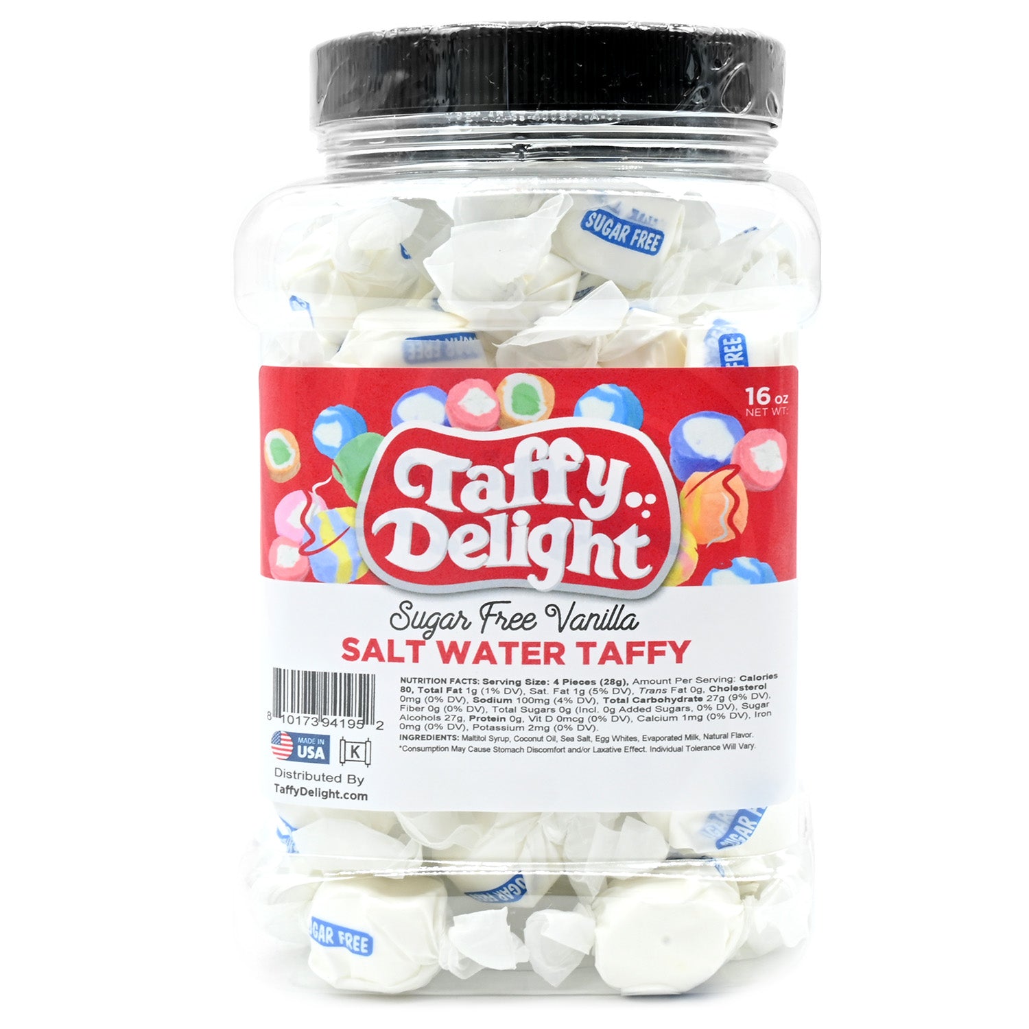 Taffy Delight Sugar Free Vanilla Salt Water Taffy